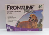 3支裝 Frontline Plus 狗用殺蚤除牛蜱滴頸藥水, 體重45-88磅適用, 法國製造 (到期日: 9-2024)