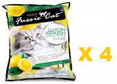 10公升 Fussie Cat 檸檬味貓砂x4包特價(平均每包 $55) 中國製造