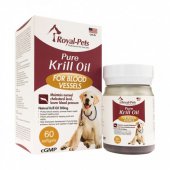60粒軟膠囊 Royal-Pets Pure Krill Oil For Blood Vessels 純正磷蝦油丸, 狗食用, 美國製造 - 需要訂貨