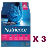 5.5磅 Nutrience Original Adult Indoor Chicken & Brown Rice 天然雞肉糙米室內成貓糧x3包特價 (平均每包 $170) 加拿大製造 (到期日: 3-2025)