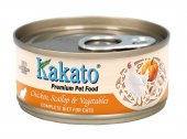 70克Kakato (貓主食) 雞肉、扇貝及蔬菜主食貓罐頭, 泰國製造