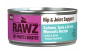 155克 RAWZ Grain Free 無穀物三文魚吞拿魚綠唇貽貝肉醬貓罐頭 < 關節保健 >, 美國製造