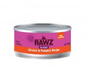 85克 RAWZ Shredded Chicken & Pumpkin Recipe 無穀物雞南瓜肉絲貓罐頭, 泰國製造