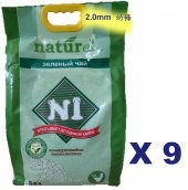 17.5公升 N1 天然綠茶味玉米豆腐貓砂 (2.0mm 幼條)x9包特價(平均每包$85)