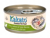 70克Kakato (貓主食) 吞拿魚、三文魚及杞子主食貓罐頭, 泰國製造