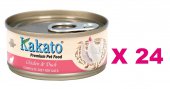 70克Kakato (貓主食) 雞肉及鴨肉主食貓罐頭 X24罐特價, 泰國製造 (平均每罐 $15.5)