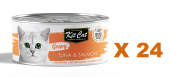70克 Kit Cat 無穀物吞拿魚+三文魚肉汁湯主食貓罐頭x24罐特價 (平均每罐 $8.5) 泰國製造