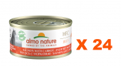 70克Almo Nature 天然三文魚+紅蘿蔔成貓罐頭(Jelly), 泰國製造 X 24罐特價 (可以混味)