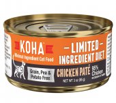 85克KOHA Limited Ingredients Diet Chicken Pate 單一蛋白雞肉主食肉醬貓罐頭, 加拿大製造 >