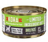 85克KOHA Limited Ingredients Diet Duck Pate 單一蛋白鴨肉主食肉醬貓罐頭, 加拿大製造 >