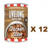 340克 LiveLong Chicken Stew 無穀物燉煮雞肉主食狗罐頭x12罐特價 (平均每罐$33) 美國製造