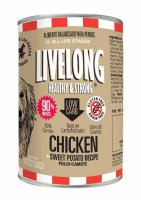362克LiveLong 無穀物雞肉甜薯主食狗罐頭, 美國製造