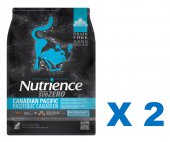 11磅 Nutrience Sub-Zero 無穀物三文魚+鱈魚(七種魚)+凍乾鮮魚肉全貓糧x2包, 加拿大製造 (到期日: 3-2024)