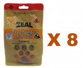 125克 Zeal Chewies 天然牛筋圈狗小食x8包特價 (可混合味道, 平均每包 $60) 紐西蘭製造