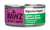 155克 RAWZ Grain Free 無穀物兔肉綠唇貽貝肉醬貓罐頭 < 消化系統保健 >, 美國製造