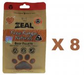 125克Zeal 天然牛肉條 (Beef Fillets), 紐西蘭製造 X 8包特價 (可混合款式)