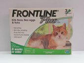 3支裝 Frontline Plus 貓用殺蚤除牛蜱滴頸藥水(出生 8星期或以上貓適用) 法國製造 (到期日: 2-2025)