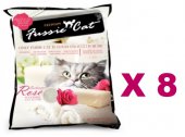 10公升 Fussie Cat cat sand 玫瑰味貓砂x8包特價 (平均每包 $53), 中國製造