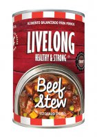 340克 LiveLong Beef Stew 無穀物燉煮牛肉主食狗罐頭, 美國製造 -3月優惠贈品
