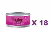 85克 RAWZ Shredded Tuna & Salmon Recipe 無穀物吞拿魚三文魚肉絲貓罐頭x18罐特價 (平均每罐 $15) 泰國製造 (到期日: 7-2025)