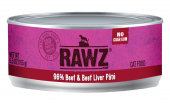 155克 RAWZ 無穀物牛肉及牛肝肉醬貓罐頭 , 美國製造 - 需要訂貨
