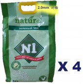 17.5公升N1 天然綠茶味玉米豆腐貓砂( 2.0mm 幼條 ) X 4包特價(平均每包$115)