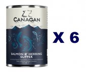 400克 Canagan Salmon & Herring Super 無穀物三文魚+鯡魚主食狗罐頭x6罐特價 (平均每罐$35) , 英國製造