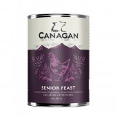 400克 Canagan Senior Feast 無穀物雞肉+火雞老犬主食狗罐頭, 英國製造