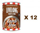 340克 LiveLong Lamb Stew 無穀物燉煮羊肉主食狗罐頭x12罐特價 (平均每罐$33) 美國製造