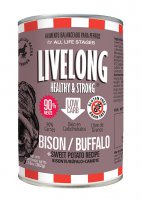 362克 LiveLong Bison/Buffalo 無穀物牛肉甜薯主食狗罐頭, 美國製造