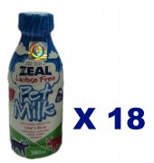 380毫升 Zeal Lactose Free 無乳糖牛奶x18支, 紐西蘭製造  (平均每支$22) (到期日: 9-2023)
