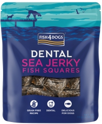 100克 Fish4Dogs Dental Sea Jerky Fish Squares Treat 鱈魚皮方塊狗小食 (大粒), 英國製造  (到期日: 6-2025)