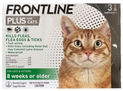3支裝 Frontline Plus Spot On 貓用殺蚤除牛蜱滴頸藥水(出生 8星期或以上貓適用) 法國製造  (到期日: 1-2026)