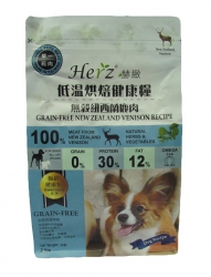 2磅 Herz 無穀物低溫烘焙紐西蘭鹿肉狗糧, 台灣製造 (到期日: 6-2025)