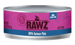 155克 RAWZ 無穀物三文魚肉醬貓罐頭 , 美國製造