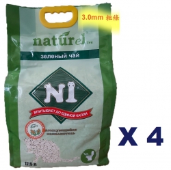 17.5公升 N1 天然玉米豆腐貓砂(3.0mm 粗條)x4包特價 (平均每包$115)