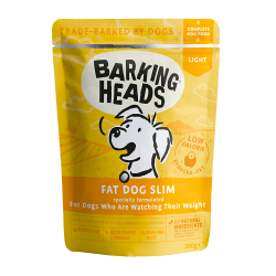 300克 Barking Heads Grain Free Turkey Fat Dog Slim Pouch 卡通狗無穀物火雞體重控制狗主食濕糧, 英國/歐盟製造 (到期日: 2-2025)