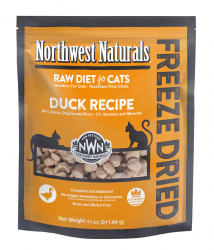 11安士 NorthWest Naturals Freeze Dried Duck Recipe 無穀物脫水凍乾鴨肉貓糧, 美國製造