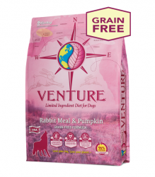 25磅 Earthborn Venture Grain Free Rabbit Meal & Pumpkin 無穀物兔肉南瓜單一蛋白全犬糧, 美國製造   - 需要訂貨