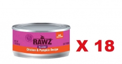 85克 RAWZ Shredded Chicken & Pumpkin Recipe 無穀物雞南瓜肉絲貓罐頭x18罐特價 (平均每罐 $15) 泰國製造