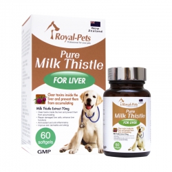60粒膠囊 Royal-Pets Pure Milk Thistle For Liver 純正奶薊素肝臟保健, 狗食用, 紐西蘭製造  - 需要訂貨