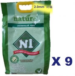 17.5公升 N1 天然綠茶味玉米豆腐貓砂 (2.0mm 幼條)x9包特價(平均每包$85)