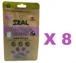 125克 Zeal Lamb Sticks 天然羊肉條狗小食x8包特價 (可混合味道, 平均每包 $60)  紐西蘭製造