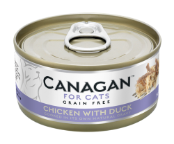 75克Canagan 無穀物雞肉+鴨肉主食貓罐頭, 泰國製造