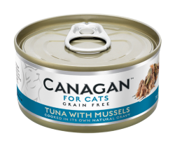 75克Canagan 無穀物吞拿魚+青口主食貓罐頭, 泰國製造