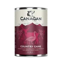 400克 Canagan Country Game 無穀物鹿肉+鴨肉+鵝肉主食狗罐頭 (田園野味), 英國製造