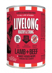 362克 LiveLong Lamb & Beef 無穀物羊肉牛肉甜薯主食狗罐頭, 美國製造