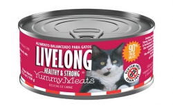 156克 LiveLong 無穀物羊肉+豬肉+鹿肉菜主食貓罐頭, 美國製造 <<優惠價 $55 / 3罐>>