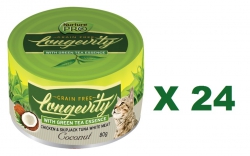 80克 NurturePro Grain Free Coconut 無穀物椰子增強免疫肉絲成貓主食罐頭(可混味)x24罐特價(平均每罐 $12.5) , 泰國製造