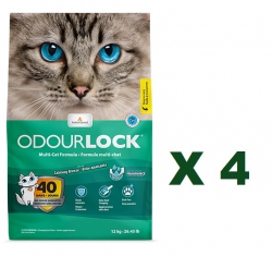 12公斤 Odourlock Multi-Cat Formula, Fragrance 強力除臭輕舒淡香凝結貓砂x4包特價 (平均每包 $176)  加拿大製造